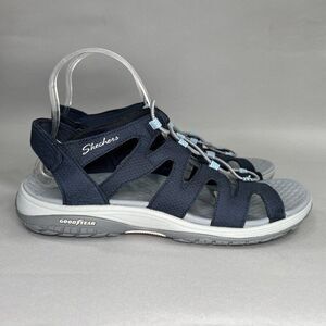 Skechers Sandals Women's Size 10 Blue Lomell Everchanging Goodyear Trail Sandals